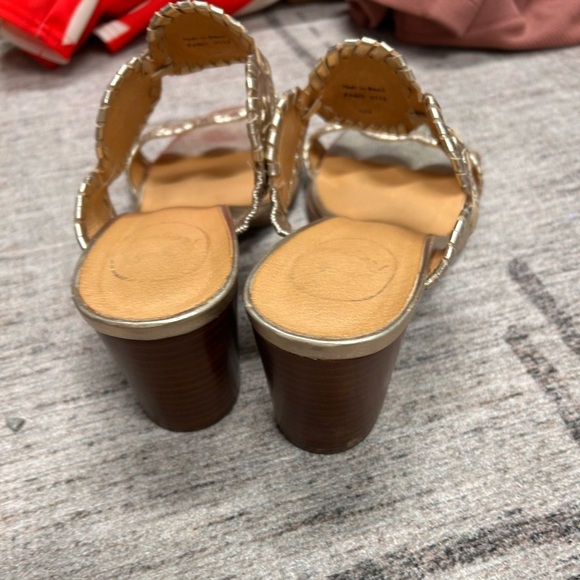 Jack Rogers Lauren Mid-Heel 9.5 Gold - Picture 4 of 6